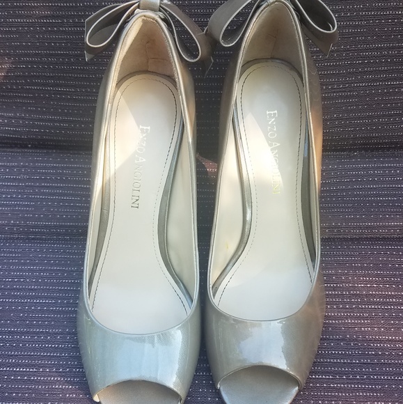 Enzo Angiolini peep toe bow tie Pumps - Picture 7 of 7